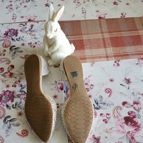 ‼🤍‼D'Orsay Gold Cream & Silver metallic flat sz 6 - Picture 4 of 6